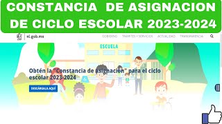 Constancia de Asignación ciclo escolar 20232024 [upl. by Amesari]