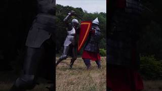 Zweihander vs Armingsword and Heatershield  harness fencing [upl. by Etteve]