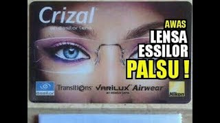 Cara Membedakan Lensa Essilor Kamu adalah Asli bukan Palsu   Recognize Essilor Lens [upl. by Nileek]