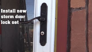 replace your storm door lock set [upl. by Rebmeced275]