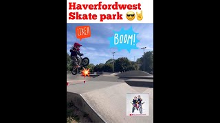 Pembrokeshire Haverfordwest skatepark bmx bikes  6 year old bmxer [upl. by Mady]