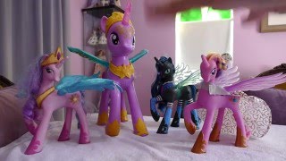 Electronic My Little Pony  Talking Celestia Chrysalis Cadence and Twilight Sparkle  Toy Review [upl. by Ariuqahs]