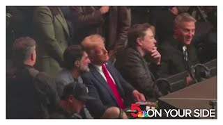 Presidentelect Donald Trump attends UFC fight at Madison Square Garden [upl. by Bilow447]