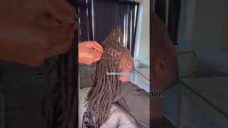 Locs extensions retightening after ten months of installation No gel no wax [upl. by Margery666]