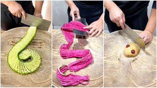 Vegetable carving with Radish and potatoes 🥔 Creative Vegetable Activity For Make Cake At home food [upl. by Asaert352]