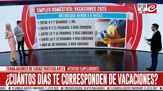 Atención empleada doméstica ¿cuántos días te corresponden de vacaciones [upl. by Eiramanad]