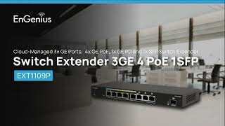 EXT1109P Cloud Managed 8Port Gigabit PoE Switch Extender w up to 60W Budget [upl. by Haissi]