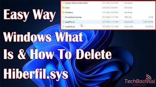 Delete Hiberfilsys File In Windows 11  2 Fix How To [upl. by Ayra77]