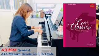 ABRSM Piano Grade 4 A16 Mozart Rondo in F K15hh [upl. by Bordie92]