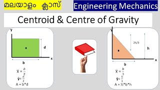 CENTROID AND CENTRE OF GRAVITY മലയാളം Engineering MechanicsKtu Btech [upl. by Eddra]