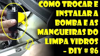 Como Trocar e Instalar a Bomba e as Mangueiras do Limpa Vidros  Dr Corsa [upl. by Onek]