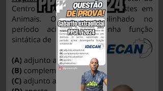 🚨🚨Gabarito extraoficial PPCE  Português sintaxe [upl. by Nidorf]