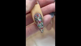 Beginner Gel Nail  Nail Polish Stamping Holiday Nail Art Tutorial [upl. by Derr]