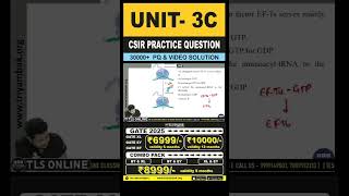 CSIR Practice Question  Unit 3 Fundamental Processes  Topic C Protein synthesis and processing [upl. by Akla84]