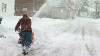 Made it very difficult for our snowplows to keep up Lake effect snow pounds Hamburg and Blasdell [upl. by Veradia741]