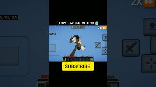 Minecraft Insane Slow Fowling Clutch 😨😎 minecraft foryou fyp shorts clutch trending [upl. by Marco]