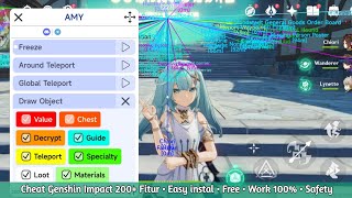 Cheat GENSHIN IMPACT Android 200 ModMenu Fitur Work support no root [upl. by Phelips281]