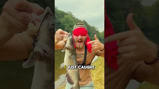 Catching Fish While Blindfolded CHALLENGE 🎣 😂 shorts fishing [upl. by Kepner]