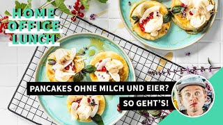 Vegane Pfannkuchen ohne Milch und Eier So gehts I FOODBOOM [upl. by Annirok]