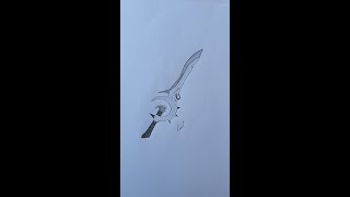 how to draw a sword如何画一把剑  An easy way to draw a sword  Pencil Drawing [upl. by Nykal]