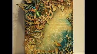 Mixed Media Canvas Tutorial quotPeacequot [upl. by Phemia]