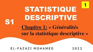 Statistique descriptive S1 en Darija  EP 1 [upl. by Nitsrik863]