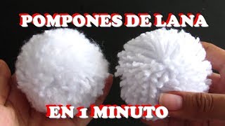 POMPÓN de LANA en 1 MINUTO 😱 FÁCIL y RÁPIDO  Latin DIY [upl. by Darb]