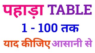 पहाड़ा TABLE 1  100 तक याद कीजिए आसानी से । [upl. by Soph603]