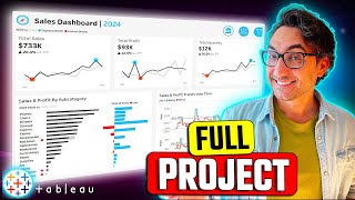 Tableau Complete Project EndtoEnd  Like I Do in My Real Projects [upl. by Eemyaj]