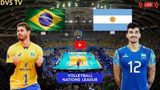 BRASIL X ARGENTINA AO VIVO LIGA DAS NAÇÕES DE VÔLEI MASCULINO [upl. by Dominique]