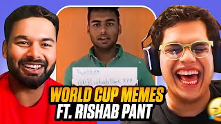 RISHABH PANT REACTS TO RISHAB PANT MEMES feat RishabhPantYoutube17 [upl. by Nilok]