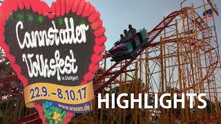 172 Cannstatter Volksfest 2017 Wasen Stuttgart HIGHLIGHTS 4K Best ofamusement rides  beer tents [upl. by Evalyn]