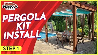 Step One In How To Install A Pergola KIt Layout [upl. by Cavil16]