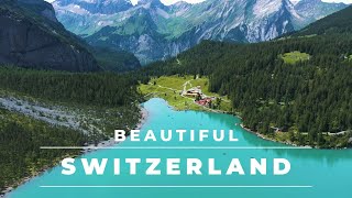 Beautiful Switzerland by drone in 4k  Aerial footage of famous places in Switzerland [upl. by Jelks282]