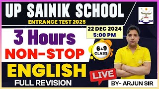 UP Sainik school Entrance Test 2025  English language full Revision Class [upl. by Anigue]