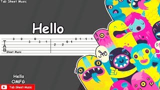 OMFG  Hello Guitar Tutorial [upl. by Eislek]