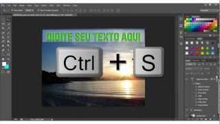 Adicionar Texto com Faixa transparente no Photoshop CS6 [upl. by Avlis993]