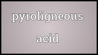 Pyroligneous acid Meaning [upl. by Mendez]