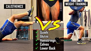 The Best Leg Exercises  Calisthenics vs Weight Training Workout Guide [upl. by Lenahc]