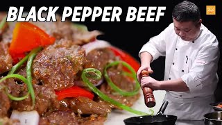 Easy beef recipe  Black Pepper Beef Stir Fry  Amazing knife skills • Taste Show [upl. by Aryt216]