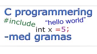 C programmering svenska  2  Första programmet [upl. by Aritak]