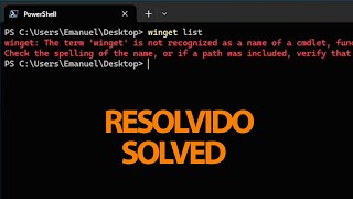 winget The term winget is not recognized Resolvido [upl. by Enirehtakyram]