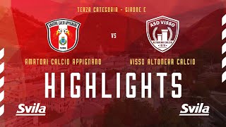 Amatori Calcio Appignano  Visso Altonera Calcio 0  1  Highlights  7° Giornata [upl. by Nappy68]