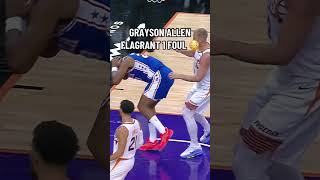 Is This A Flagrant on Grayson Allen Or Not  nba basketball [upl. by Ahsikal206]