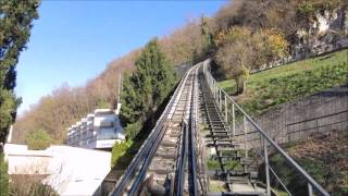 Standseilbahn 690004 Lugano Suvigliana  Monte Brè Bergfahrt  Funicolare [upl. by Drwde]