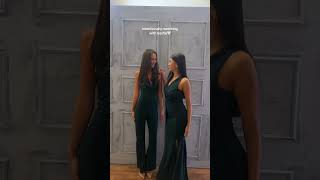 Intentionally matching with bestie 🤍 fashion fashiontrends dress eveningwear ootd weddingguest [upl. by Nonac144]