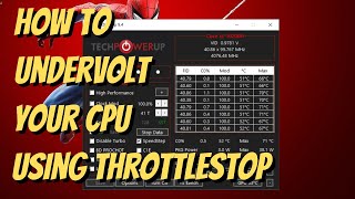 How to use Throttlestop to undervolt your laptop cpu Full Guide [upl. by Lasley]