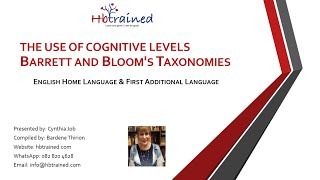 English Presentation regarding cognitive levels Barrett amp Bloom [upl. by Ardnasella]