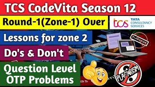 TCS Codevita Round 1Zone2 Tips✅Dos and donts❌OTP problem😲 tcscodevita [upl. by Rochella]