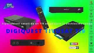 TiVuSat Digiquest Ti9 esportazione importazione lista canali [upl. by Rumit907]